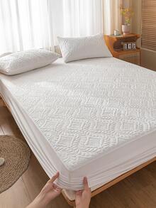 1 Trắng Trang Bị Tấm, Tối Giản Chất Liệu Vải Chần Gòn Chi Tiết Thoáng Khí Chống Thấm Nước Trang Bị Tấm Đáy Cho Gia Đình - trắng - Xem 2