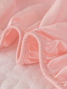 1 PC Chắc Chắn Màu Hồng Dày Bụi Trang Bị Tấm Họa Tiết Hoa Polyester Trang Bị Tấm Cho Phòng Ngủ - Hồng - Xem 7