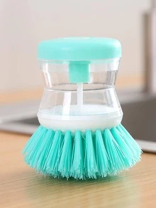 1pc Plastic Cleaning Brush, Modern Deep Cleaning Brush For Home - Pink - View 5