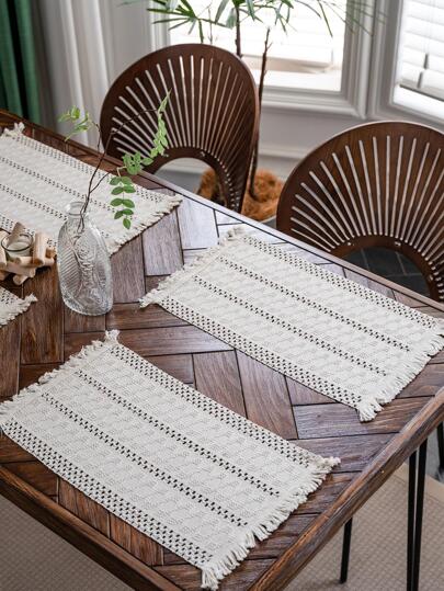 1pc Tassel Decor Placemat