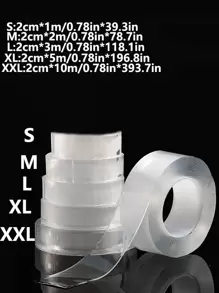 1roll Transparent Strong Waterproof Double-sided Tape - Clear - View 7
