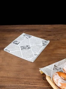 50Pcs Disposable Oil-Proof Wax Paper Waterproof Food Wrapping Burger Fries Bread Sandwich Paper Fast Food Baking Air Fryer Kitchen Air Fryer Liners Air Fryer Paper Airfryer Air Frier