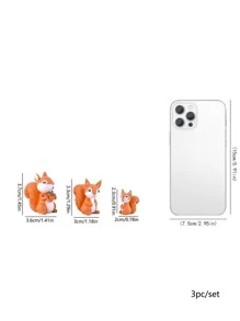 3pcs/set Plastic Garden Ornament, Cute Squirrel Design Garden Statue For Home - Multicolor - View 5