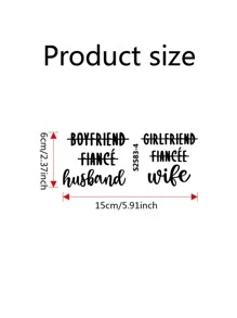 1 PVC Nhãn Dán, Đồ Họa Khẩu Hiệu Tối Giản Đa Năng Nhãn Cho Đảng - màu đen - Xem 3