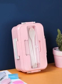 1set Portable Lunch Box & Spoon & Chopsticks Christmas Gift