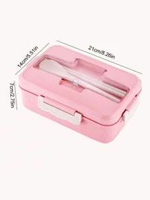 1set Portable Lunch Box & Spoon & Chopsticks Christmas Gift