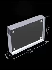 1pc Clear Photo Frame - Clear - View 5