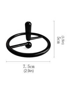 1 pieza Anillo redondo en forma de Burbuja de empuje Anillo - Negro - Ver 6