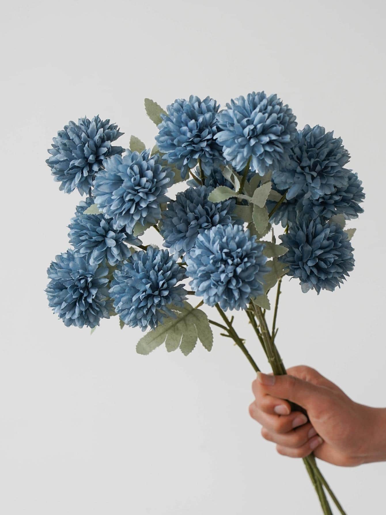 1pc Artificial Flower, Modern Artificial Floral Stem For Home Decor And Wedding Party, Valentine Day, Gift - Dusty Blue - View 1