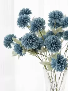 1pc Artificial Flower, Modern Artificial Floral Stem For Home Decor And Wedding Party, Valentine Day, Gift - Dusty Blue - View 3