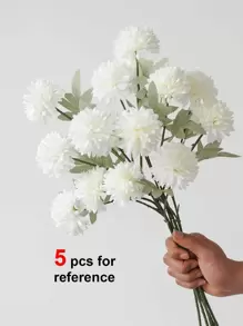 1pc Artificial Flower Stem, White Plastic Fake Flower, For Home Decor, Valentine Day, Gift