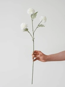 1pc Artificial Flower Stem, White Plastic Fake Flower, For Home Decor, Valentine Day, Gift