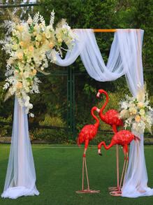 1set White 7.5m Mesh Valance, Polyester Decorative Mesh For Party - White - View 3