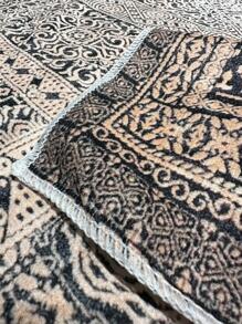 Bộ 1 Khăn Đi Biển Họa Tiết Hình Học, Khăn Đi Biển Sợi Đen Cho Đi Nghỉ, Đi Bơi, Du Lịch - màu đen - Xem 5