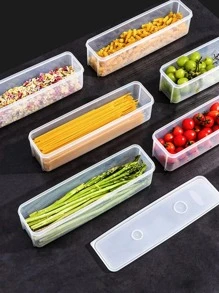 1入組透明食品儲物盒塑料食品密封容器 - 無色 - 查看 4