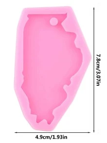 1 pieza Molde de silicona de bricolaje en forma abstracta - Rosa - Ver 4