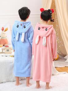 1pc Cartoon Carrot Decor Bathrobe Summer Wedding Home Bathroom Decor Back To School - Pink - View 3