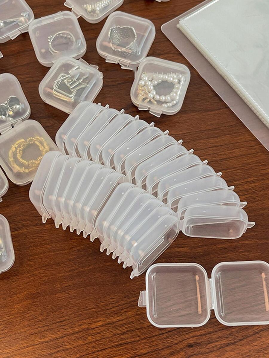 10 piezas Caja de almacenamiento transparente - transparente - Ver 1