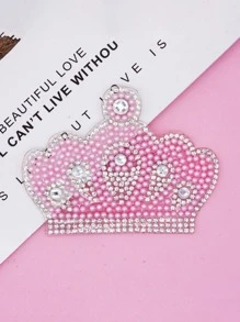 1 miếng dán sắt hình vương miện - Hồng - Xem 2