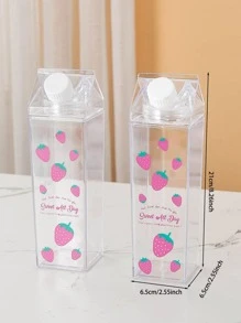 Strawberry Print Water Bottle