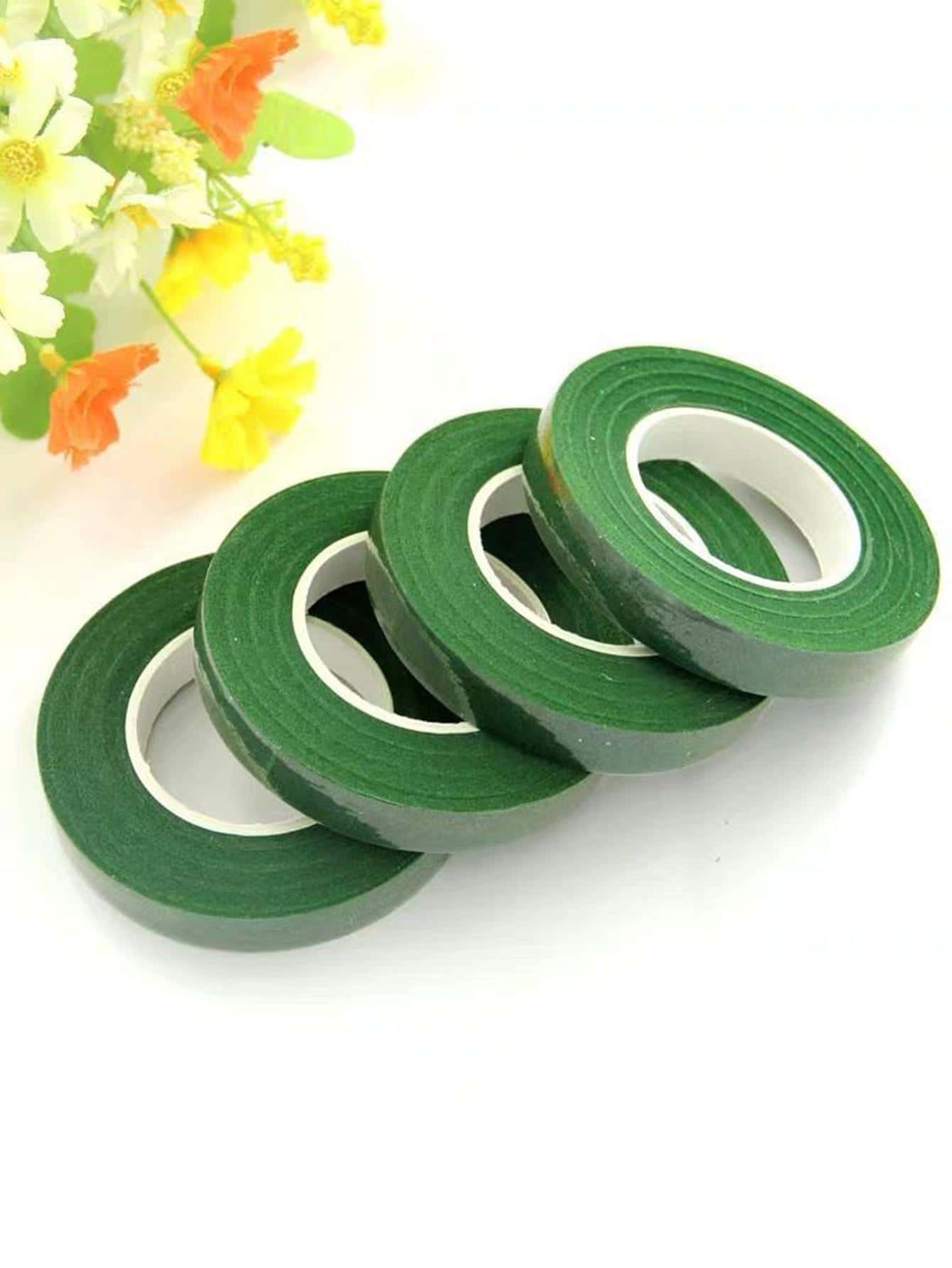 1 cuộn băng keo gói quà trơn, Giáng sinh - màu xanh lá - Xem 1
