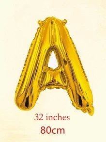 1 quả bóng bay lá chữ vàng hồng 32 inch, trang trí cho sinh nhật, đám cưới - Vàng - Xem 4