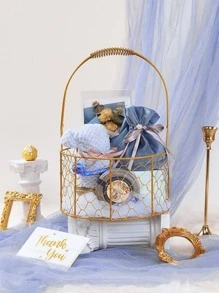 1pc Iron Gift Basket - Pink - View 6