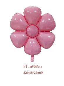 1 globo en forma de flor, margarita rosa de PE decorativa para decoración de fiestas - Rosa - Ver 3