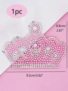 1 miếng dán sắt hình vương miện - Hồng - Xem 4