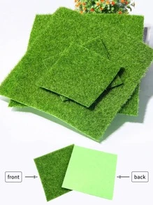 1pc cỏ nhân tạo PVC, cỏ nhân tạo tối giản cho ngoài trời - màu xanh lá - Xem 3