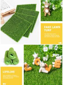 1pc cỏ nhân tạo PVC, cỏ nhân tạo tối giản cho ngoài trời - màu xanh lá - Xem 5