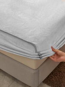1 tấm màu xám được trang bị, tấm vải hiện đại được trang bị dưới cùng cho gia đình - trắng - Xem 7