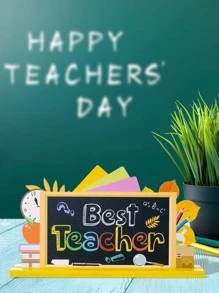 1入組教師節木質飾品 - 彩色 - 查看 3