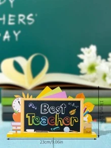 1入組教師節木質飾品 - 彩色 - 查看 2