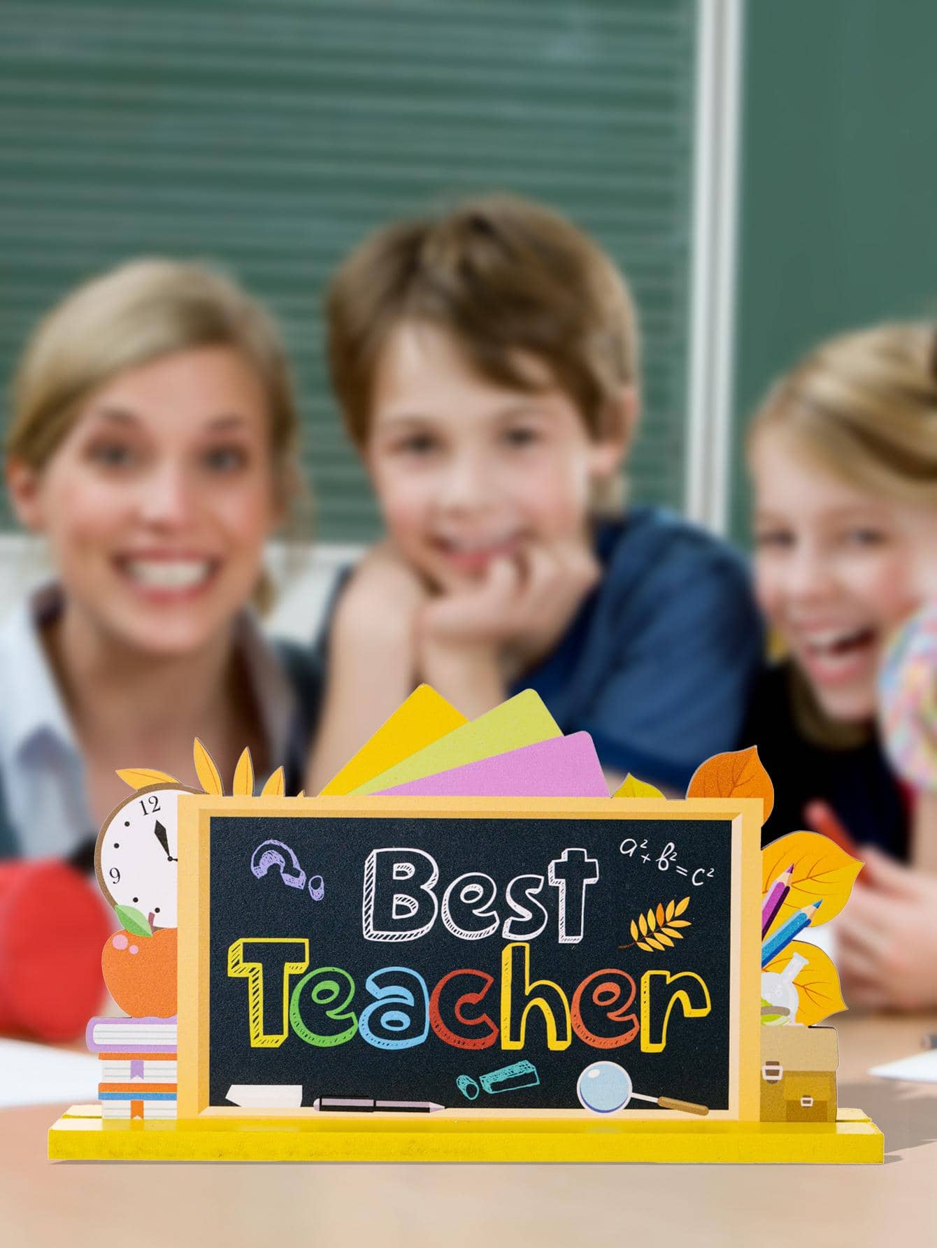 1入組教師節木質飾品 - 彩色 - 查看 1