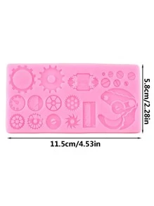 1入組齒輪形狀DIY矽膠模具 - 粉色 - 查看 4