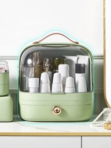1入組透明防塵彩妝收納盒 - 綠色 - 查看 7