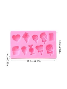 1 pièce Moule en silicone en forme de cœur et de sucette DIY, moule en silicone parfumé rose pour savon DIY