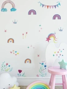 1入組PVC牆貼,現代彩虹樣式牆貼 - 彩色 - 查看 4