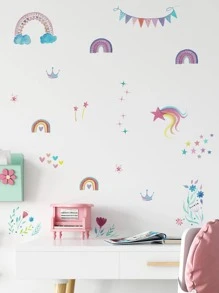 1入組PVC牆貼,現代彩虹樣式牆貼 - 彩色 - 查看 2