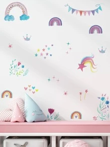 1入組PVC牆貼,現代彩虹樣式牆貼 - 彩色 - 查看 5