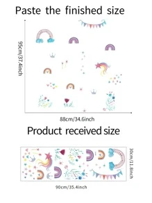 1入組PVC牆貼,現代彩虹樣式牆貼 - 彩色 - 查看 6