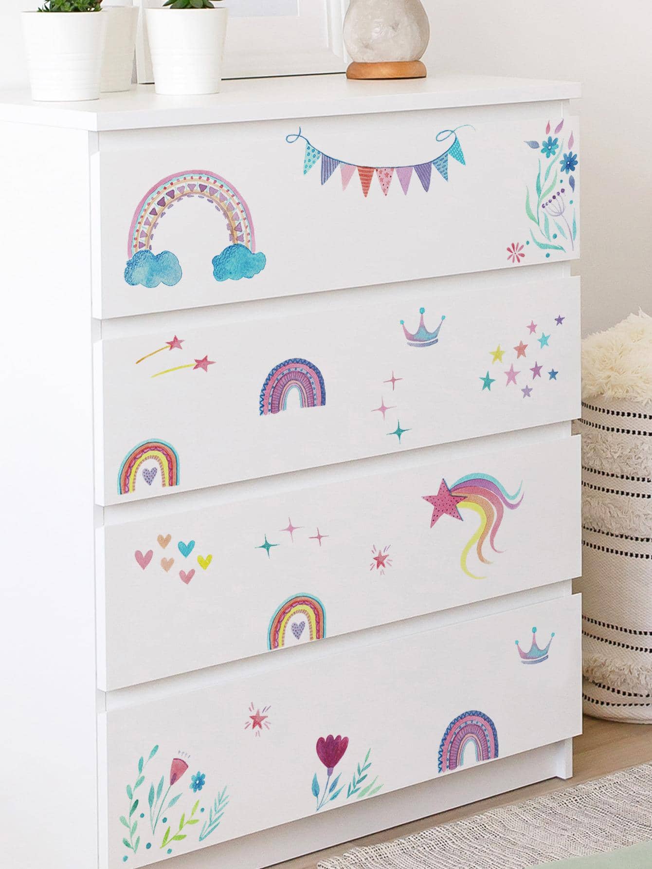 1入組PVC牆貼,現代彩虹樣式牆貼 - 彩色 - 查看 1