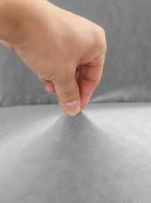 1入組素色餐椅套現代滌綸彈力椅防塵罩適合家用 - 灰色 - 查看 6