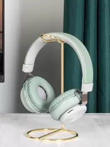 1 pieza simple de metal Auricular Estante de almacenamiento de escritorio creativo exhibición Auricular estante , de moda con elegante - Dorado - Ver 1