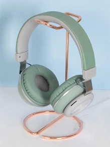 1入組極簡金屬書桌耳機支架,時尚鐵支撐支架適用於家庭,創意展示耳機架 - 銅色 - 查看 1