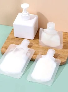 5 piezas Bolsa de paquete transparente de viaje portátil fluido - Blanco - Ver 2