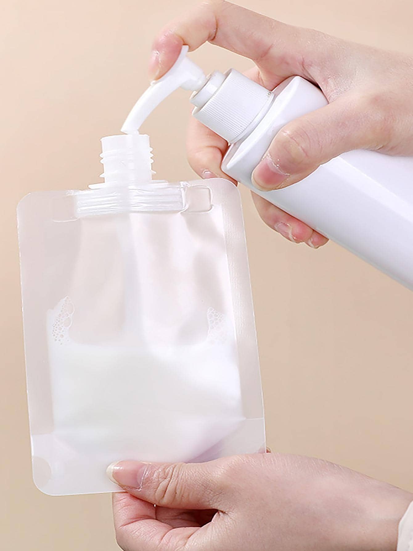 5 piezas Bolsa de paquete transparente de viaje portátil fluido - Blanco - Ver 1