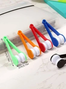 1pc Portable Random Color Mini Sun Glasses Cleaner Brush, Eyeglass Spectacles Cleaner, Eyeglass Brush Cleaning Tool - Multicolor - View 5