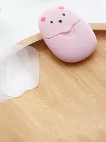 1 set hojas de jabón PP, papel de jabón moderno para viajes - Rosa - Ver 4